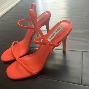 Steve madden size 9.5 Orange strapped heels